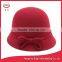 Fashion Ladies' Wool Felt Bucket Hats With String Bowknot