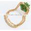 Luxury jewelry with imitation pearl latest design saudi gold jewelry necklace