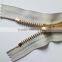 8# brass zipper shinny silver europe style teeth zipper close end zipper europe zipper slider coate zipper