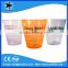 Customize log print plastic shot glasses cup assorted neon colors