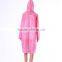 Summer Fashion Lady Lace Breathable Transparent Raincoat With Hood