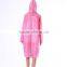 summer fashion lady lace breathable transparent raincoat with hood