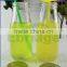 cute round 175ml glass bottle for juice beverage packing