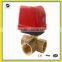 24V AC/DC AC220V 3 way 220V electric brass ball valve BSPP for Fan coil units