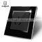 New Design Wallpad Black Waterproof Acrylic Glass 110~250V 1Gang Switch and Electric 3 Pin Austrilia Wall Socket