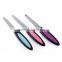 Double side metal manicure pedicure nail file with 3 colors plastic handle