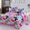 Hot selling cartoon kids bed sheet set 100 cotton reactive printed cartoon kids bedding set