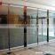 Paired sliding folding glass partition wall
