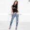 high rise busted knee and thigh skinny women jeans JXA099