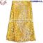 CL60204 cross grain mixed two colors yellow with white/purple with white special design graceful net lace fabric