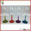 Clear Twilight Long Stem Tall 10.5oz Colored Bottom Wine Glass