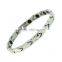 Top selling bracelet with full silver magnetic negative ion bracelet
