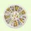 120Pcs Gold Silver Metal Nail Art Decor Rhinestones Tips Metallic Studs