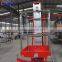 Mobile push around single mast aerial work platform