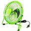 wholesale hot selling 6inch metal mini toy fan desk mini electric hand fan usb charge mini fan