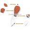 4 pcs rose wood handle cheese knife set