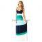 splicing SLING DRESS big swing color striped long skirt