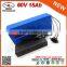 Cylindrical 16S7P 18650 Lithium Cells Rechargeable 60v 15Ah Battery Pack for Portable DVD Player / 900W Electric Scooter