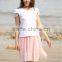 New Fashion Stylish Women's Elastic Waist Knee-length Chiffon Pleated Beach Skirt