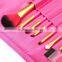 7Pcs Makeup Brushes Cosmetic Make up Brush Set Rose Red Fitted Folding Case Makeup Brushes Kit