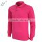 Cotton Pink Men's Long Sleeve Polo Shirt Workwear