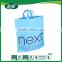 recyclable custom plastic bag for shopping with clip handle