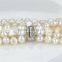 Fashion freshwater 3 strands AA 8mm baroque pearl set