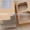 custom food grade kraft paper 2pcs take away cake box