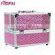 Factory Customizable Promotional Purple Pu Beauty Lockable Case For Cosmetic