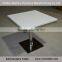 2015 Top quality wholesale solid surface table , acrylic solid surface table top with stainless steel table base