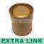 Nut pack food use steel lid gold foil inside logo custom kraft paper cylinder box