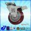 JY-303|3 inch fixed wheel with brake|PU/PVC trolley caster wheel|Office chair rubber truckle