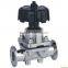 POV made clamp end diaphragm valve sanitary manual type