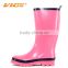 High Quality Pink Solid Color Waterproof Rain Boots For Girls