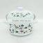 strawberry decal printing cookware set enamel casserole
