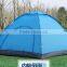 OEM Color Blue 4 Person 2 Layer Outdoor Polyester Foldable Camping Tent
