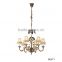 Luxury Bronze Chandelier With Butterfly Crystal Pendant, Imitated Butterfly Design Brass Droplight For Home Decor