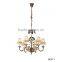 Unique Design Lobby Pendant Lamp With Crystal Light, Luxury Bronze Chandelier Half Ball Round Crystal Drop