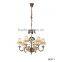 Luxury Bronze Chandelier With Butterfly Crystal Pendant, Imitated Butterfly Design Brass Droplight For Home Decor