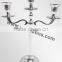 Silver finish aluminum 3 arm candelabra