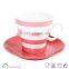 plain white color porcelain and fine bone china coffee and tea cups mugs and saucers dishes set for hotel and restaurant