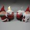 Hot sell ceramic Santa Clause Snowman house with LED light for Christmas Decoration