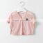 Kids t-shirt wholesale V-neck short sleeve summer sunscreen tops