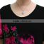 Elegant lace formal short sleeve printed floral loose blouses for old ladies