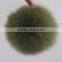 Myfur Beige Color Real Fox Fur Pom Pom Wholesale Detachable Hat Accessory