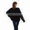 OEM service 2017 Women loose floral Embroidery Flower Knit Pullover Sweater