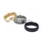 Fashion Gold Plated Message Titanium Steel Unadjustable Rings