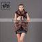 High quality lady fur coat genuine fur real girl fur vest