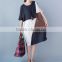 Latest Womens Short Sleeve Loose Casual Plus Size Dresses Korean Ladies Cotton Linen Dress