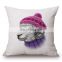 Top selling sofa cushion cover replacement fashion home decorative throw cute kiwi bird plain natural linen cushion cover